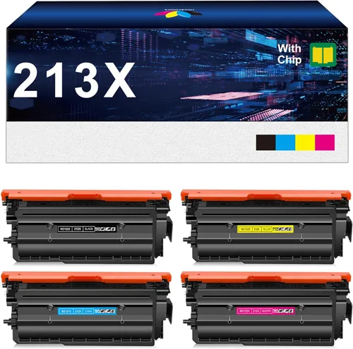 213X - Cartucho de tóner de repuesto para impresora HP 213X 213A 213Y W2130X para impresora HP 5700 6700 6701 MFP 5800 MFP 6800 MFP 6801 (paquete de