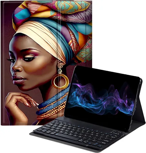 Funda con teclado africano para Samsung Galaxy Tab S6 Lite de 10.4 pulgadas 2022 (SM-P613/P619)/2020 (SM-P610/P615), funda protectora delgada con
